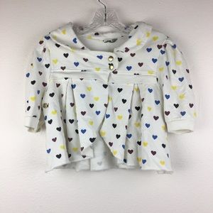 Rebel yell heart cropped Sweater